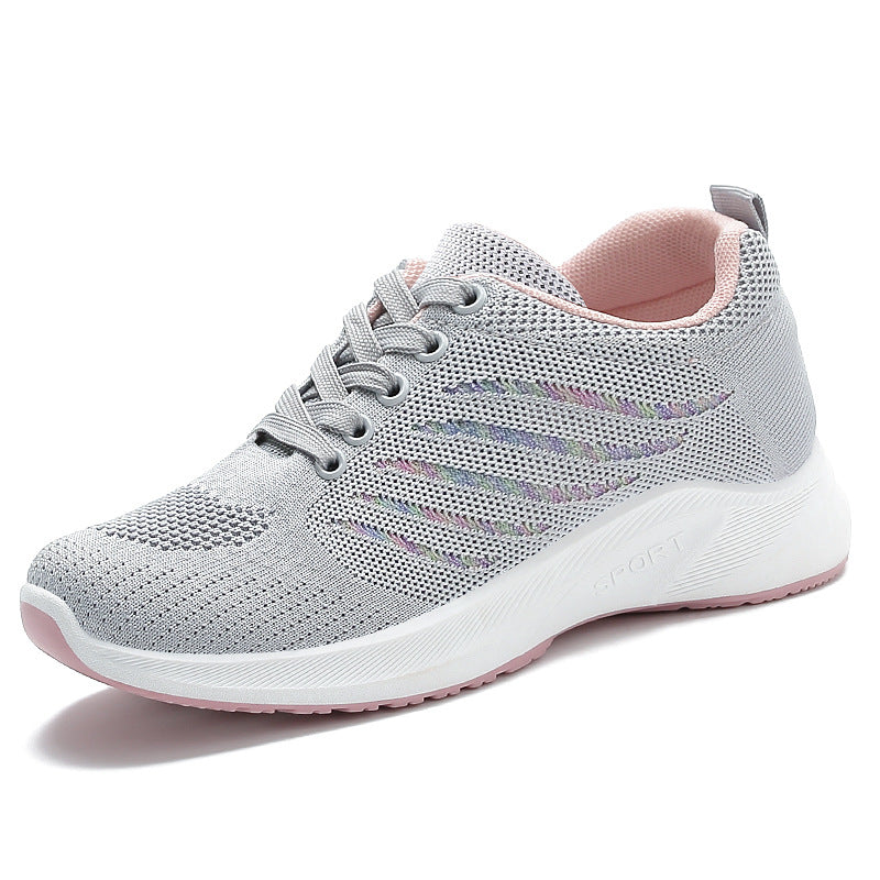 Spring Female Shoes New Womens Shoes Soft Sole Breathable Running Shoes Fashion Trend Lace Up Sport 9