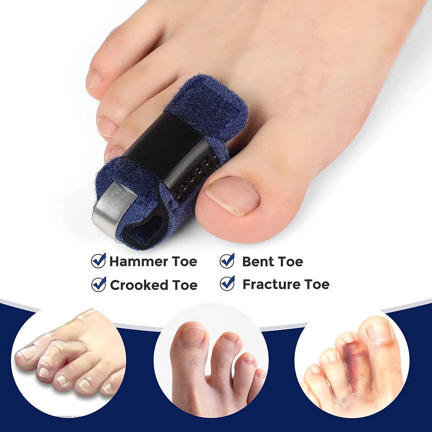 Toe Brace Toe Straightener For Hammer Toe Corrector Women Hammertoe Splint Toe Wrap Toe Covers Brok