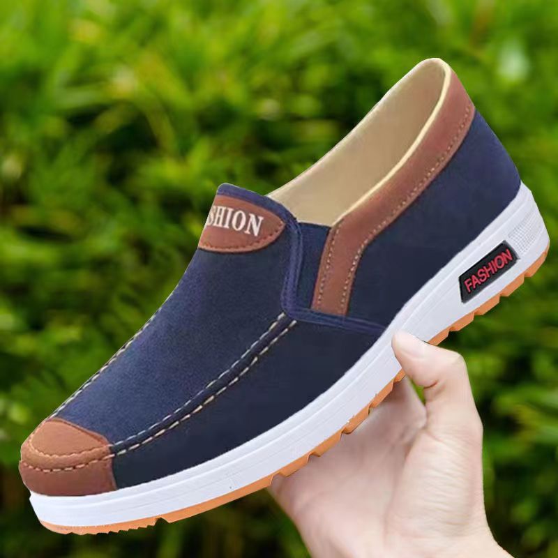 Stylish Men Casual Shoes Spring And Autumn Trend Canvas Shoes Lightweight Soft Flat Shoes Comfortab