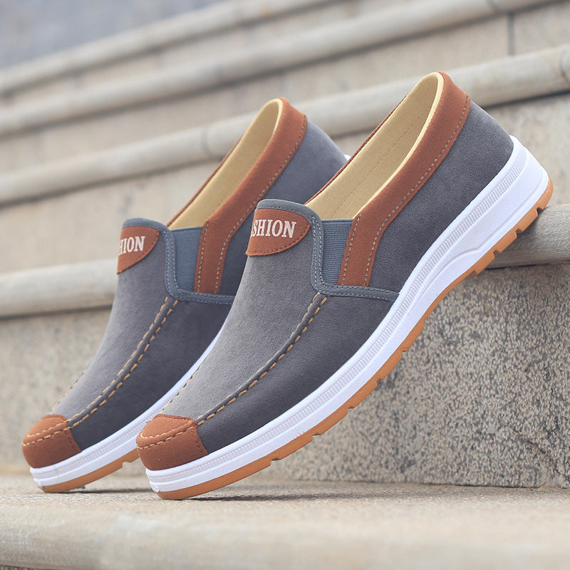 Stylish Men Casual Shoes Spring And Autumn Trend Canvas Shoes Lightweight Soft Flat Shoes Comfortab