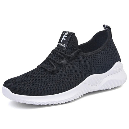 Women Casual Shoes Fashion, Breathable Walking Mesh Flat Shoes Sneakers, Gym Vulcanized Shoes, Purple Female Footwear