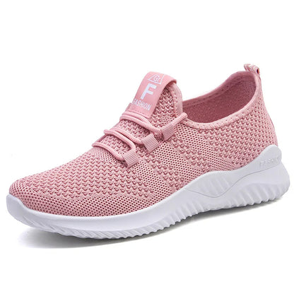 Women Casual Shoes Fashion, Breathable Walking Mesh Flat Shoes Sneakers, Gym Vulcanized Shoes, Purple Female Footwear