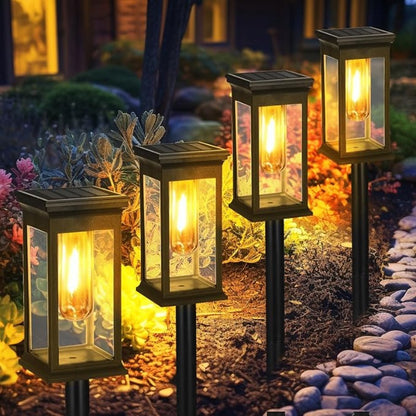 Automatic Solar Lights for Landscape Lighting, IP65 Waterproof Lawn & Courtyard Lights for Pedestrian Bridges & Pathway