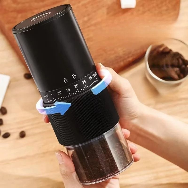 Portable Electric Manual Coffee Bean Grinder 30 Adjustable Gears Rechargeable Burr Grinder For Espr 1