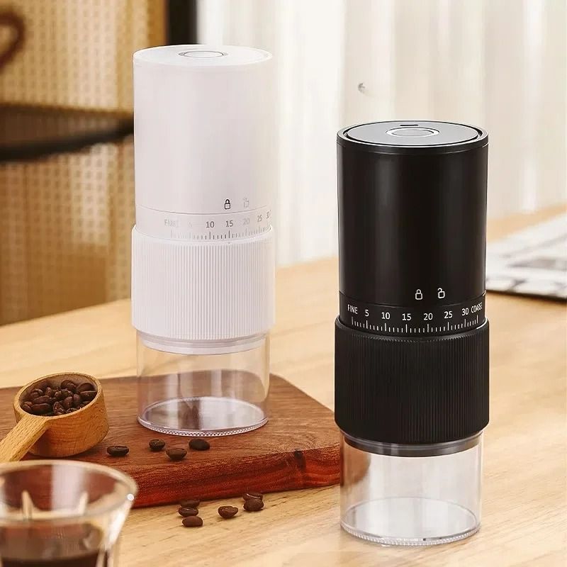 Portable Electric Manual Coffee Bean Grinder 30 Adjustable Gears Rechargeable Burr Grinder For Espr 5