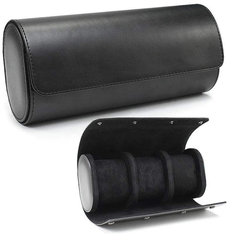 Leather Watch Roll Travel Case Luxury Genuine Watch Storage Bag With 1 2 3 Slots 9