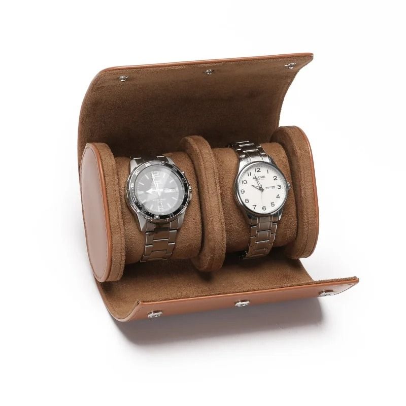 Leather Watch Roll Travel Case Luxury Genuine Watch Storage Bag With 1 2 3 Slots 11