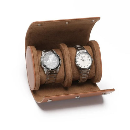 Leather Watch Roll Travel Case Luxury Genuine Watch Storage Bag With 1 2 3 Slots 11