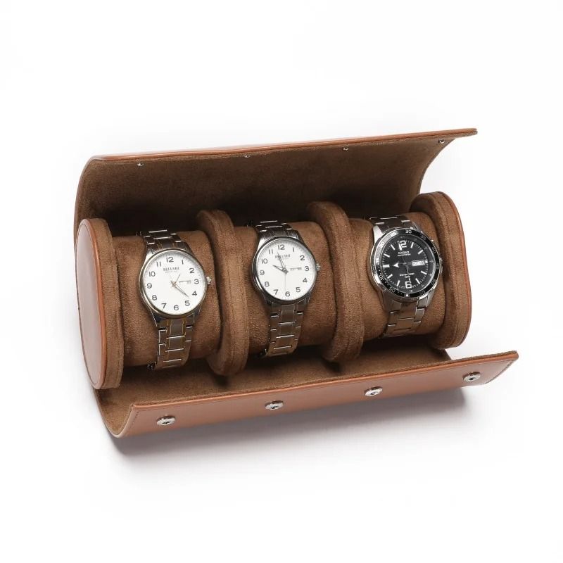 Leather Watch Roll Travel Case Luxury Genuine Watch Storage Bag With 1 2 3 Slots 12