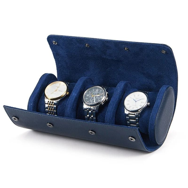 Leather Watch Roll Travel Case Luxury Genuine Watch Storage Bag With 1 2 3 Slots 15