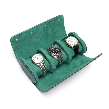 Leather Watch Roll Travel Case Luxury Genuine Watch Storage Bag With 1 2 3 Slots 17