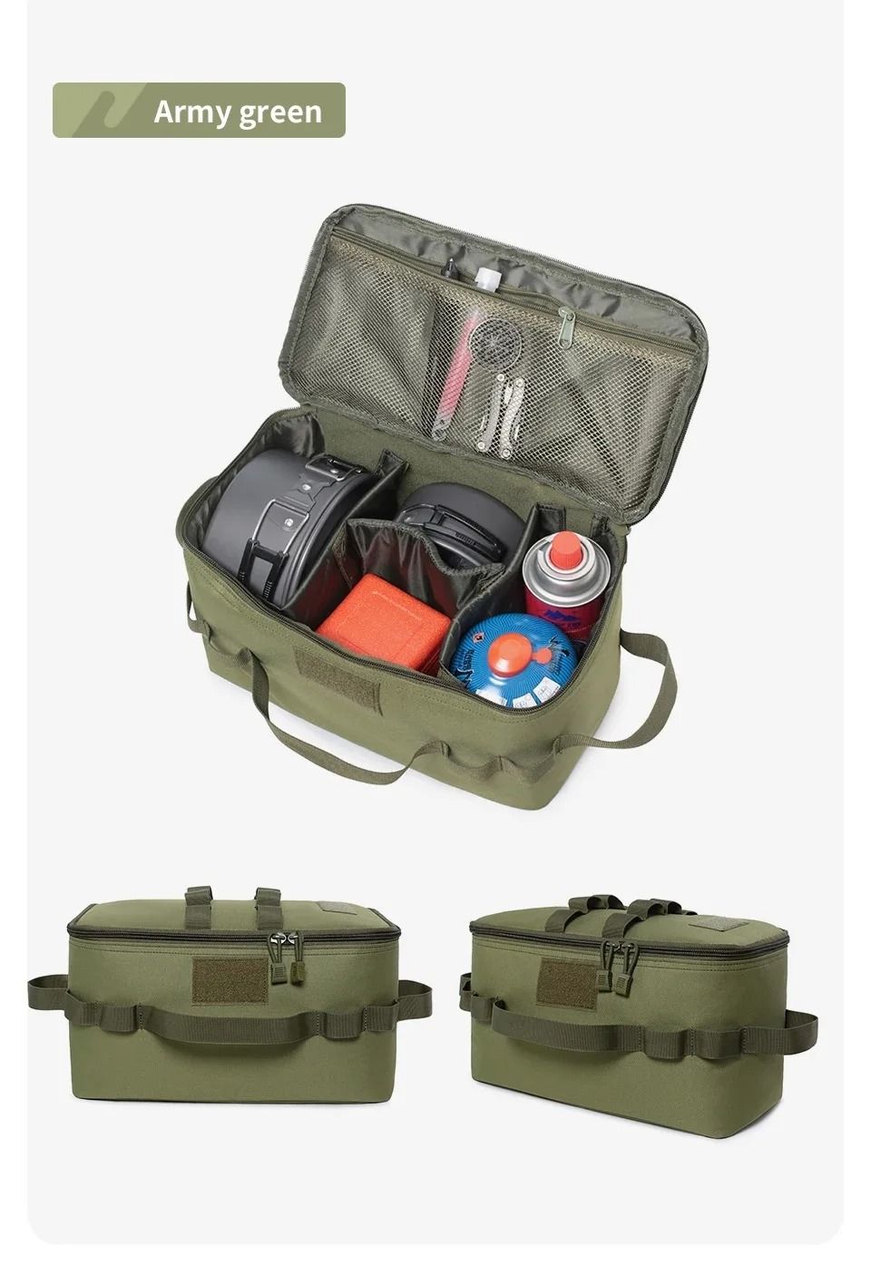 Outdoor Camping Gas Tank Storage Bag Large Capacity Tool Bag Picnic Cookware Utensils Kit Bag 6
