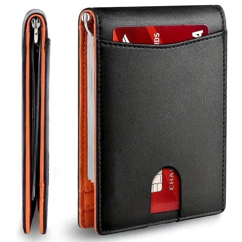 Synthetic Leather Slim Smart Wallet For Men Credit Card Holder Money Clip 9