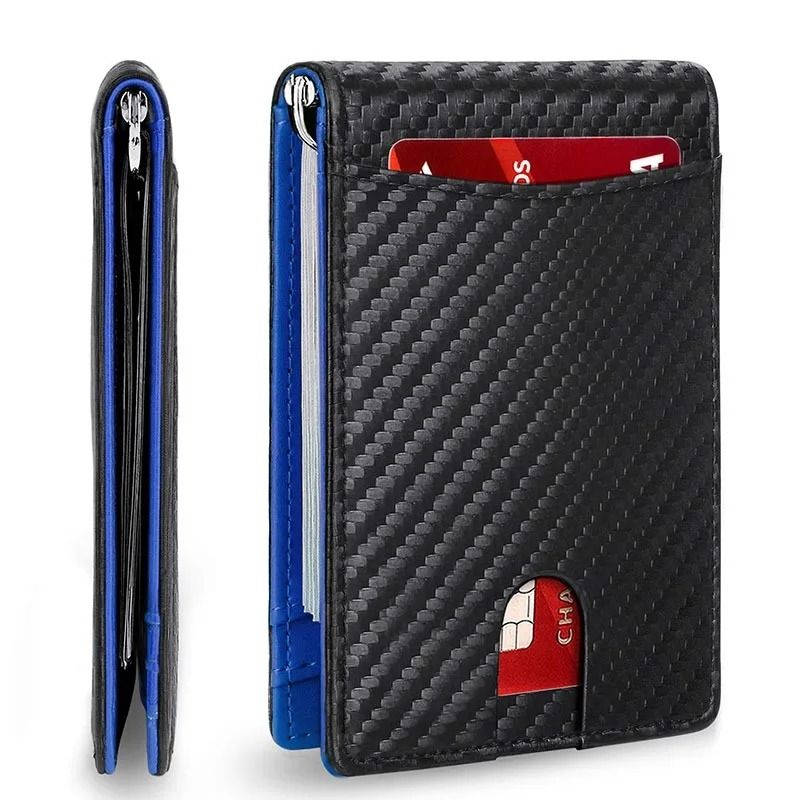 Synthetic Leather Slim Smart Wallet For Men Credit Card Holder Money Clip 12