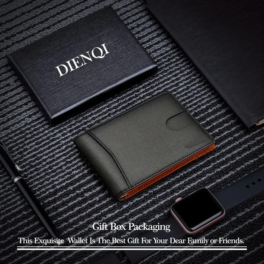 Synthetic Leather Slim Smart Wallet For Men Credit Card Holder Money Clip 4