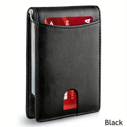 Synthetic Leather Slim Smart Wallet For Men Credit Card Holder Money Clip 7