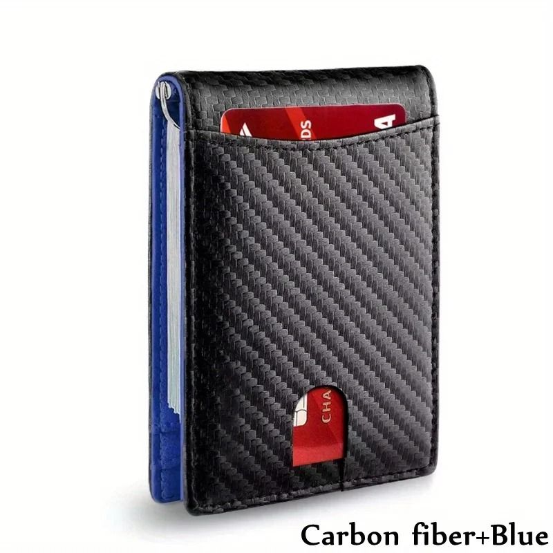 Synthetic Leather Slim Smart Wallet For Men Credit Card Holder Money Clip 8