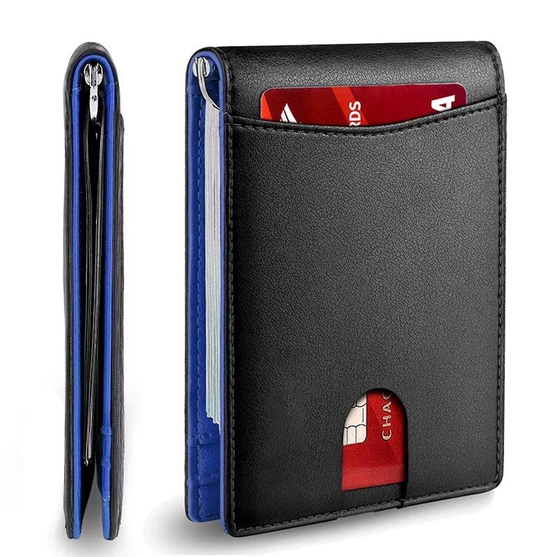 Synthetic Leather Slim Smart Wallet For Men Credit Card Holder Money Clip 13