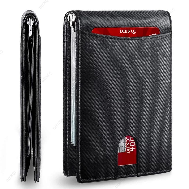Synthetic Leather Slim Smart Wallet For Men Credit Card Holder Money Clip 14