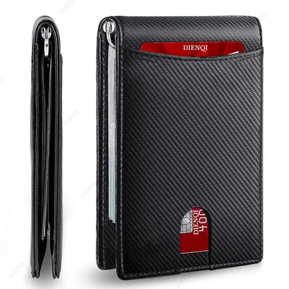 Synthetic Leather Slim Smart Wallet For Men Credit Card Holder Money Clip 14