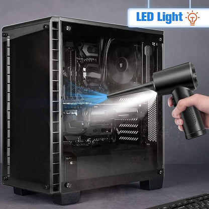 Portable Air Duster Cordless Compressed Air Blower With LED Light For Computer And Keyboard Cleani 4
