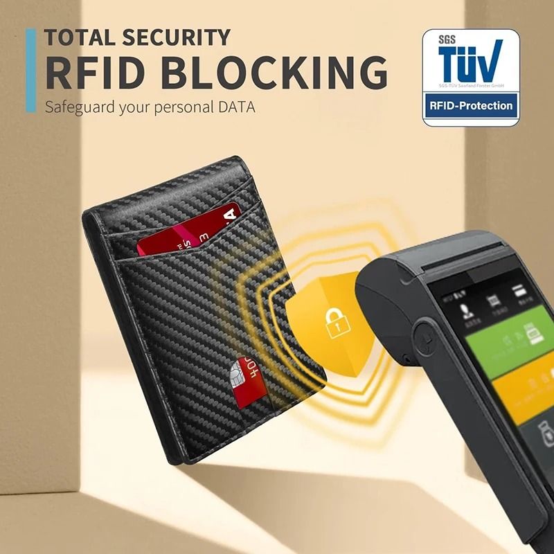 Mens Ultra Thin Rfid Leather Wallet With ID Window And Multi Card Slots 3