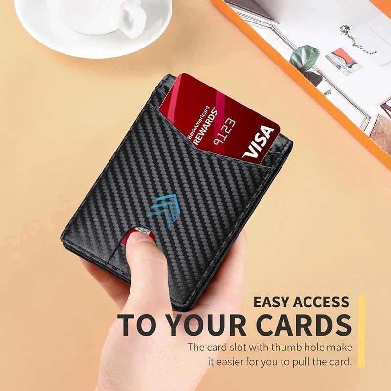 Mens Ultra Thin Rfid Leather Wallet With ID Window And Multi Card Slots 4