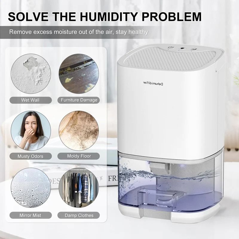 Air Dehumidifier Mute Moisture Absorber For Home Bedroom Office Kitchen 3