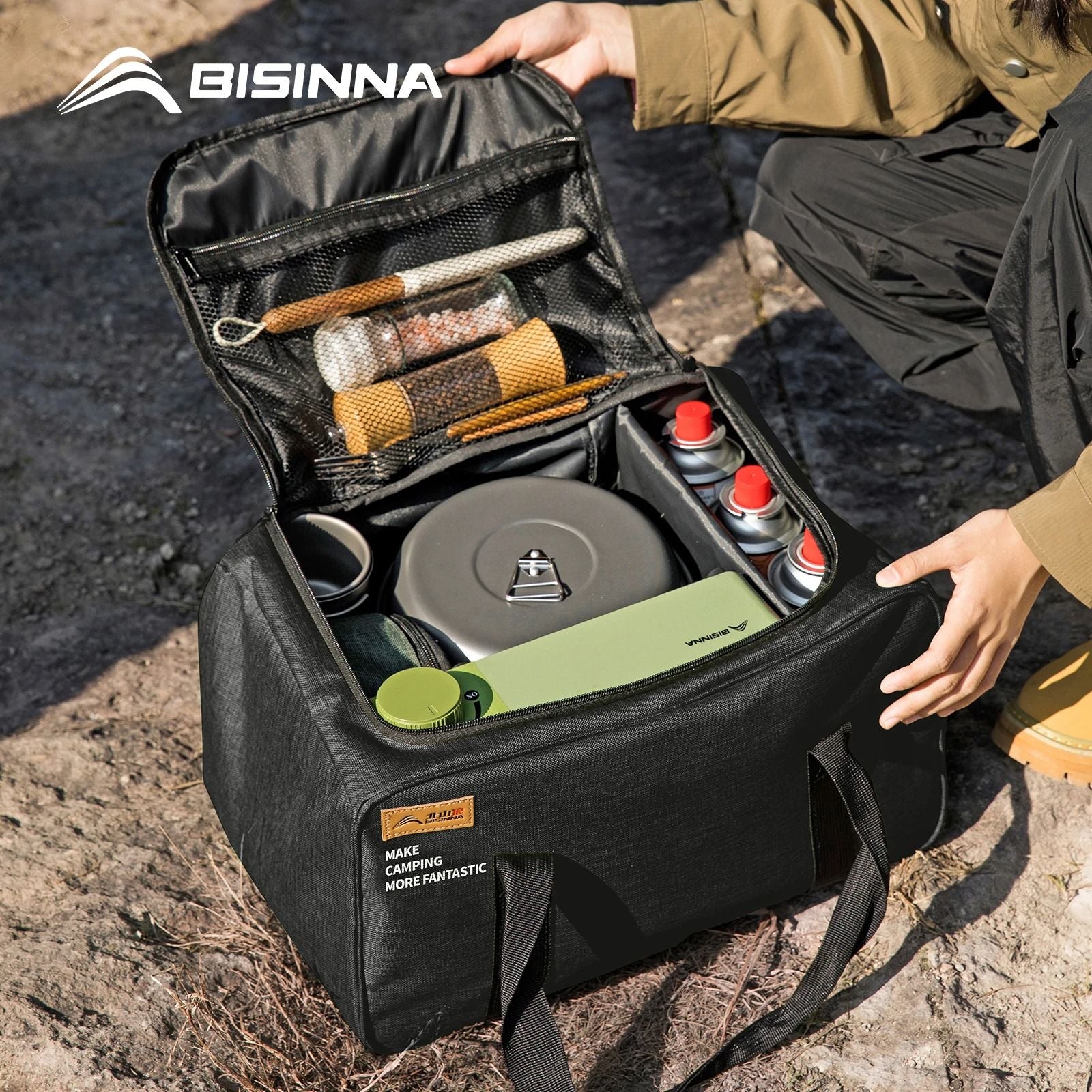 Outdoor Camping Bag 26L Folding Gas Tank Storage Bag Picnic Cookware Container 1