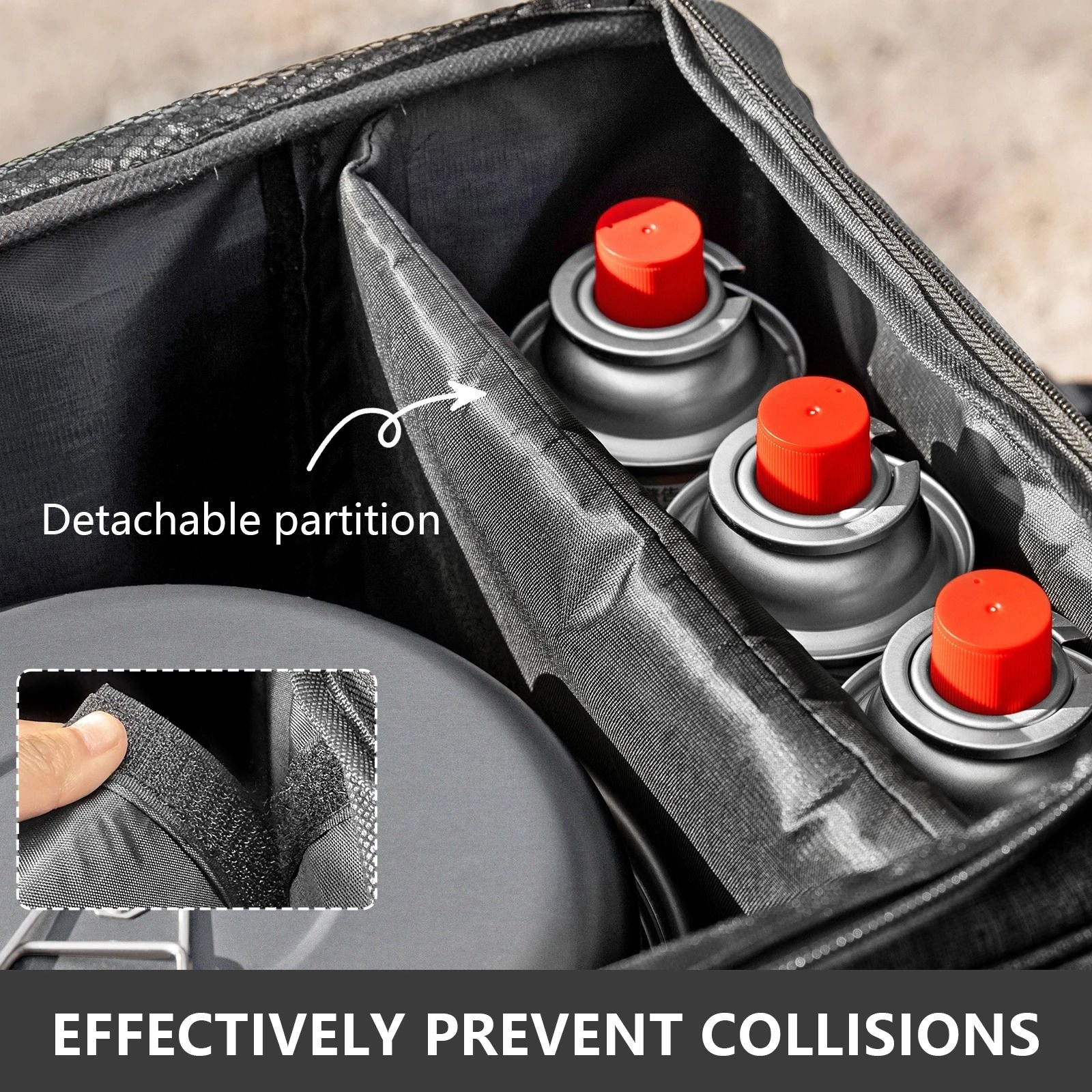 Outdoor Camping Bag 26L Folding Gas Tank Storage Bag Picnic Cookware Container 3
