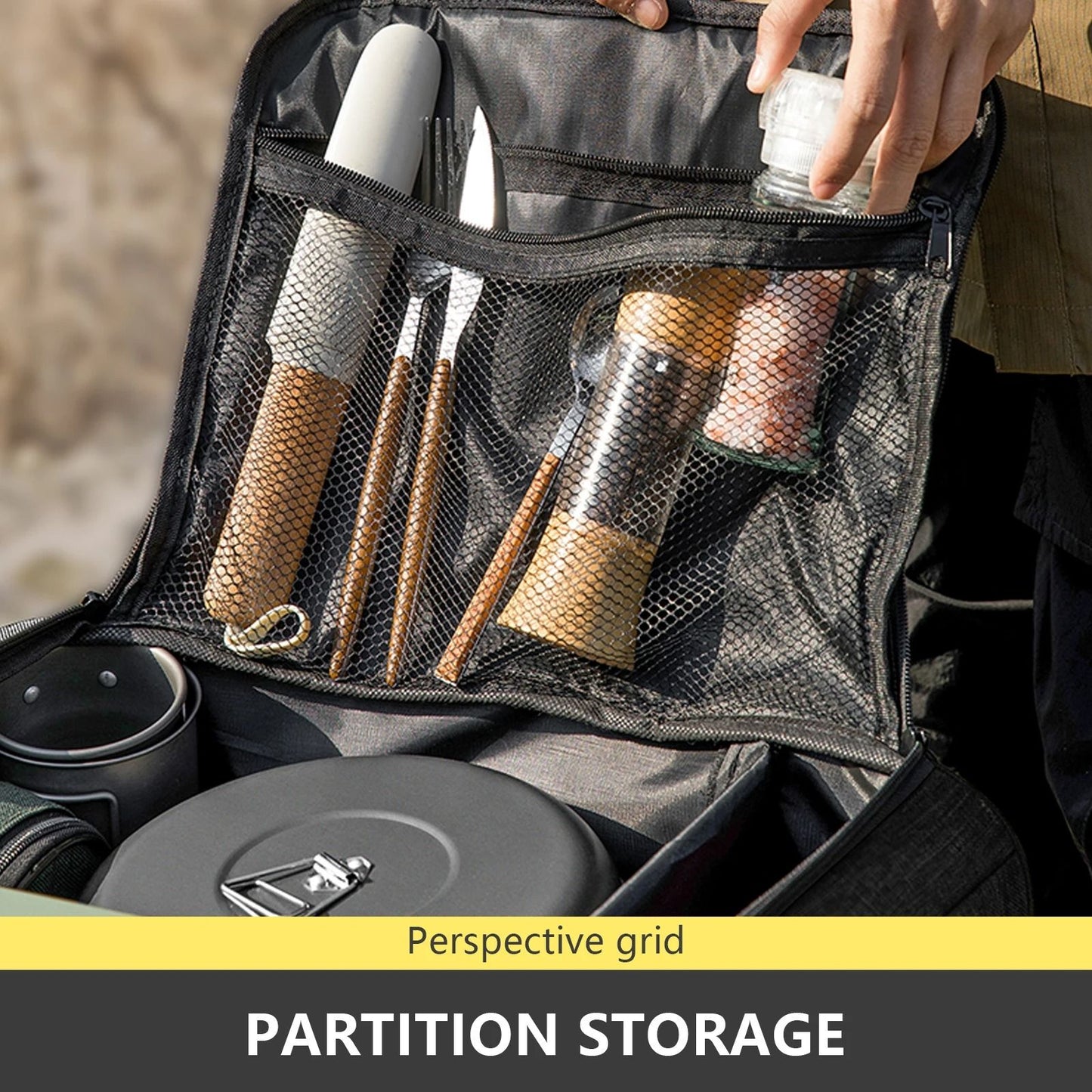 Outdoor Camping Bag 26L Folding Gas Tank Storage Bag Picnic Cookware Container 4