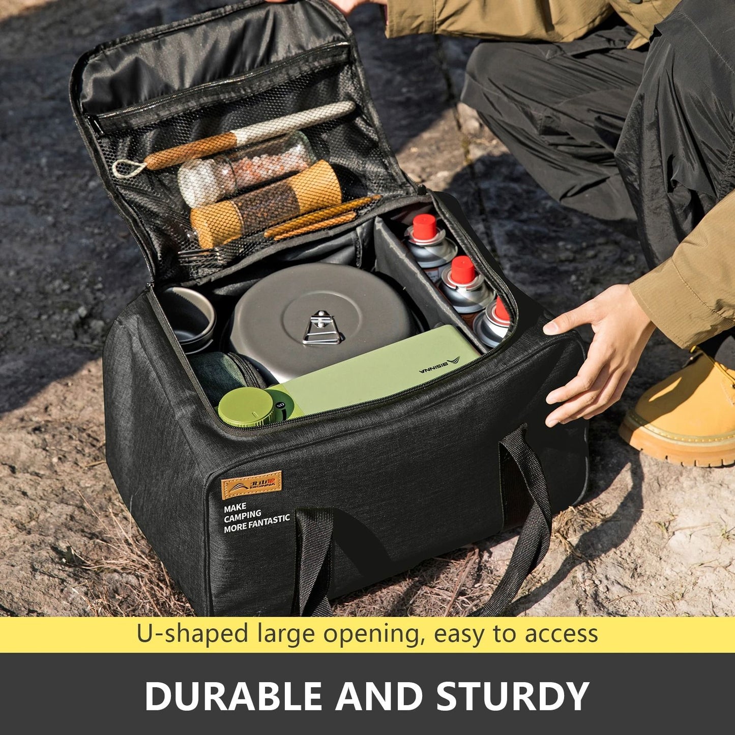 Outdoor Camping Bag 26L Folding Gas Tank Storage Bag Picnic Cookware Container 5
