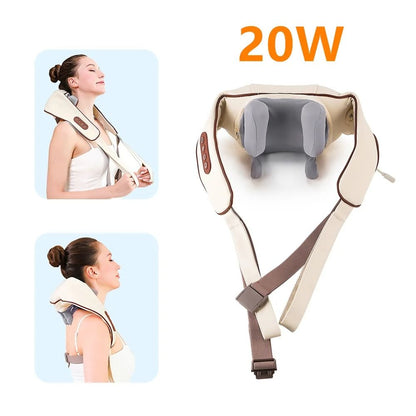 Neck And Shoulder Massager Wireless Back Kneading Massage Shawl 15