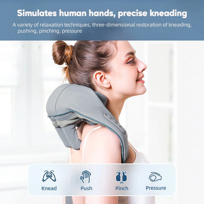 Neck And Shoulder Massager Wireless Back Kneading Massage Shawl 5