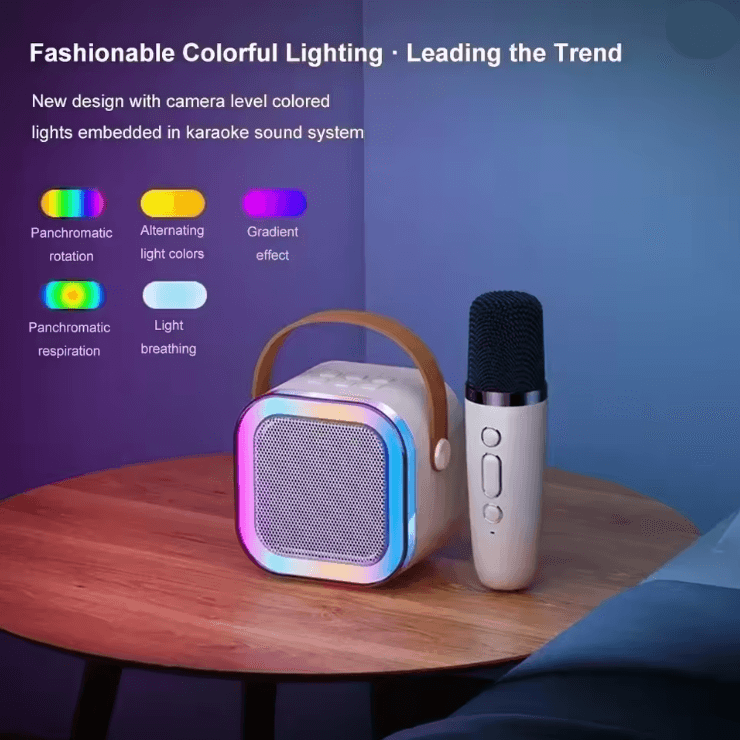 Portable Bluetooth Speaker Karaoke Machine With Microphone 1