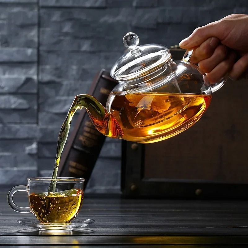 Heat Resistant Glass Teapot With Filter Flower Tea Pot 2