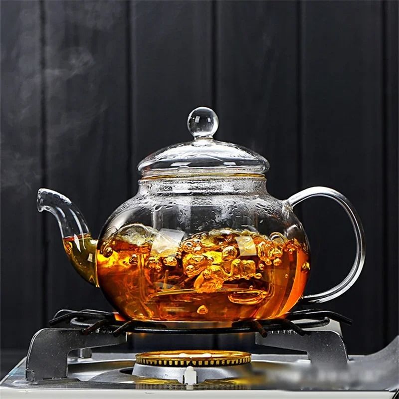 Heat Resistant Glass Teapot With Filter Flower Tea Pot 4