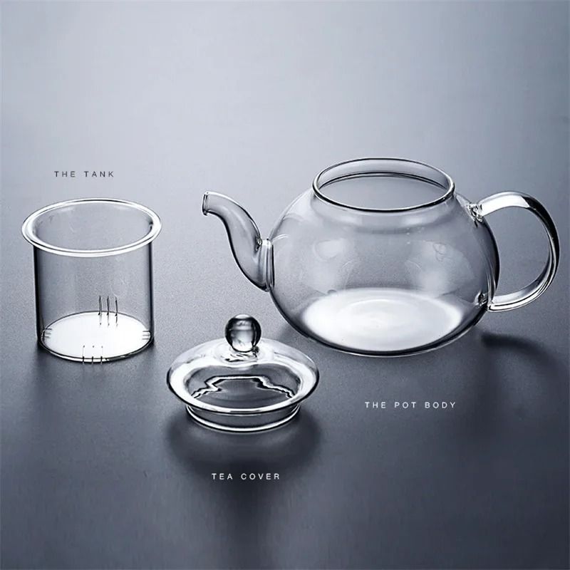 Heat Resistant Glass Teapot With Filter Flower Tea Pot 5