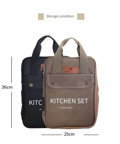 8pcs Camping Kitchen Cookware Set Portable Outdoor Travel Utensils Stainless Steel Cooking And Gril 3