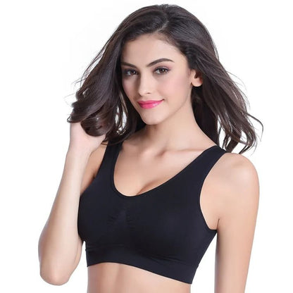 3 Piece Seamless Sports Bra Set With Removable Pads Wireless Plus Size Yoga Fitness Bra 3