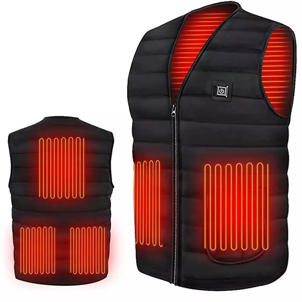 Smart Heating Thermal Cotton Vest With 5 Or 9 Heating Zones For Men And Women 2