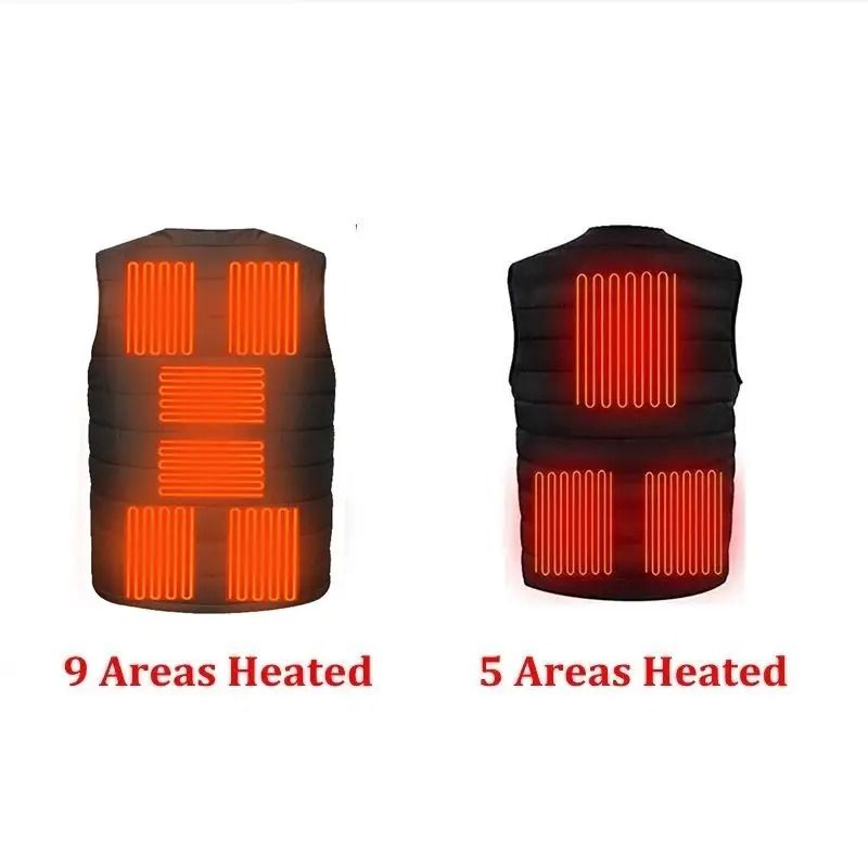 Smart Heating Thermal Cotton Vest With 5 Or 9 Heating Zones For Men And Women 4