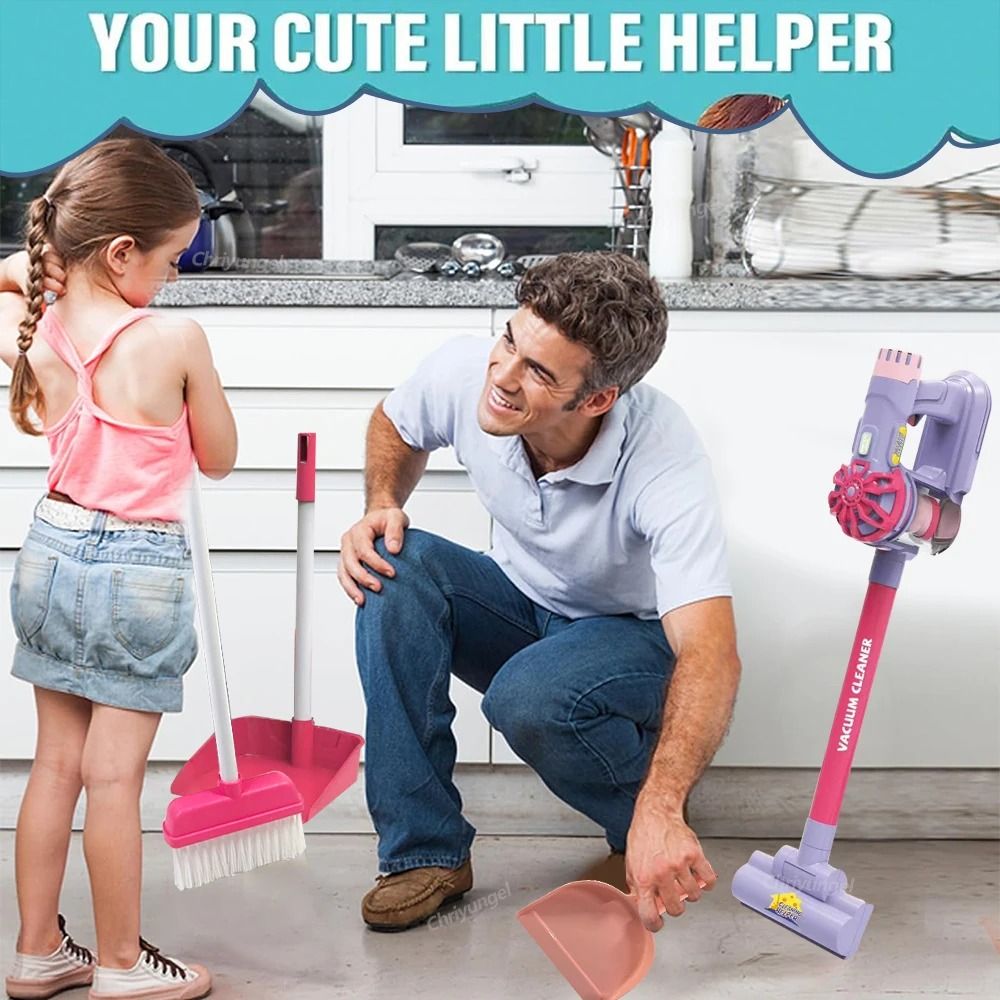 Kids Role Play Vacuum Cleaner Cleaning Set Educational Toy For Girls And Boys 1