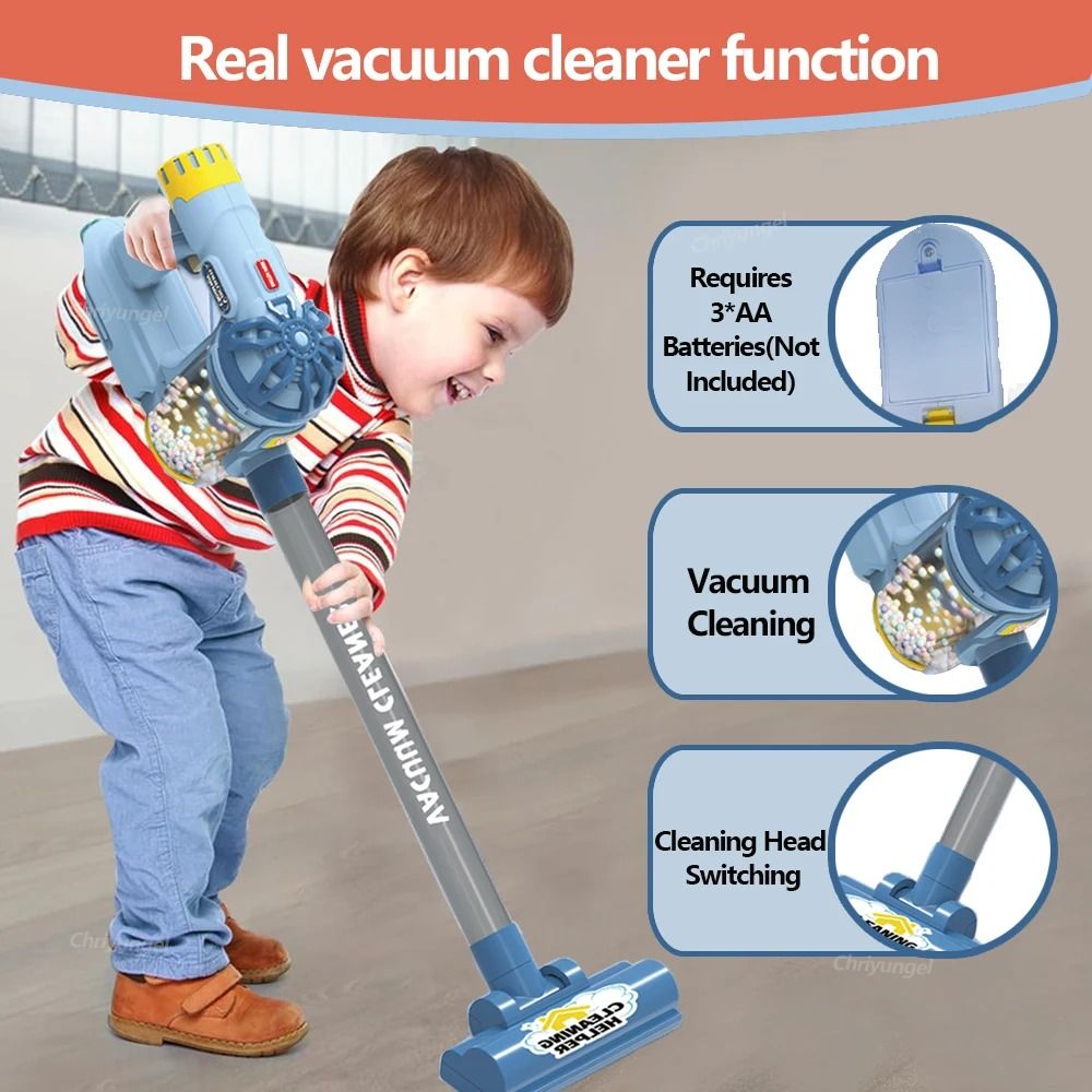 Kids Role Play Vacuum Cleaner Cleaning Set Educational Toy For Girls And Boys 2