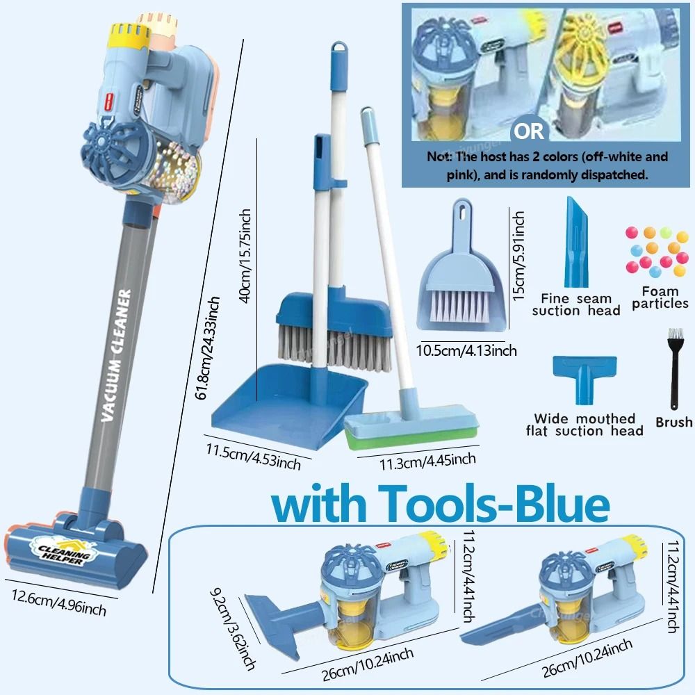 Kids Role Play Vacuum Cleaner Cleaning Set Educational Toy For Girls And Boys 10