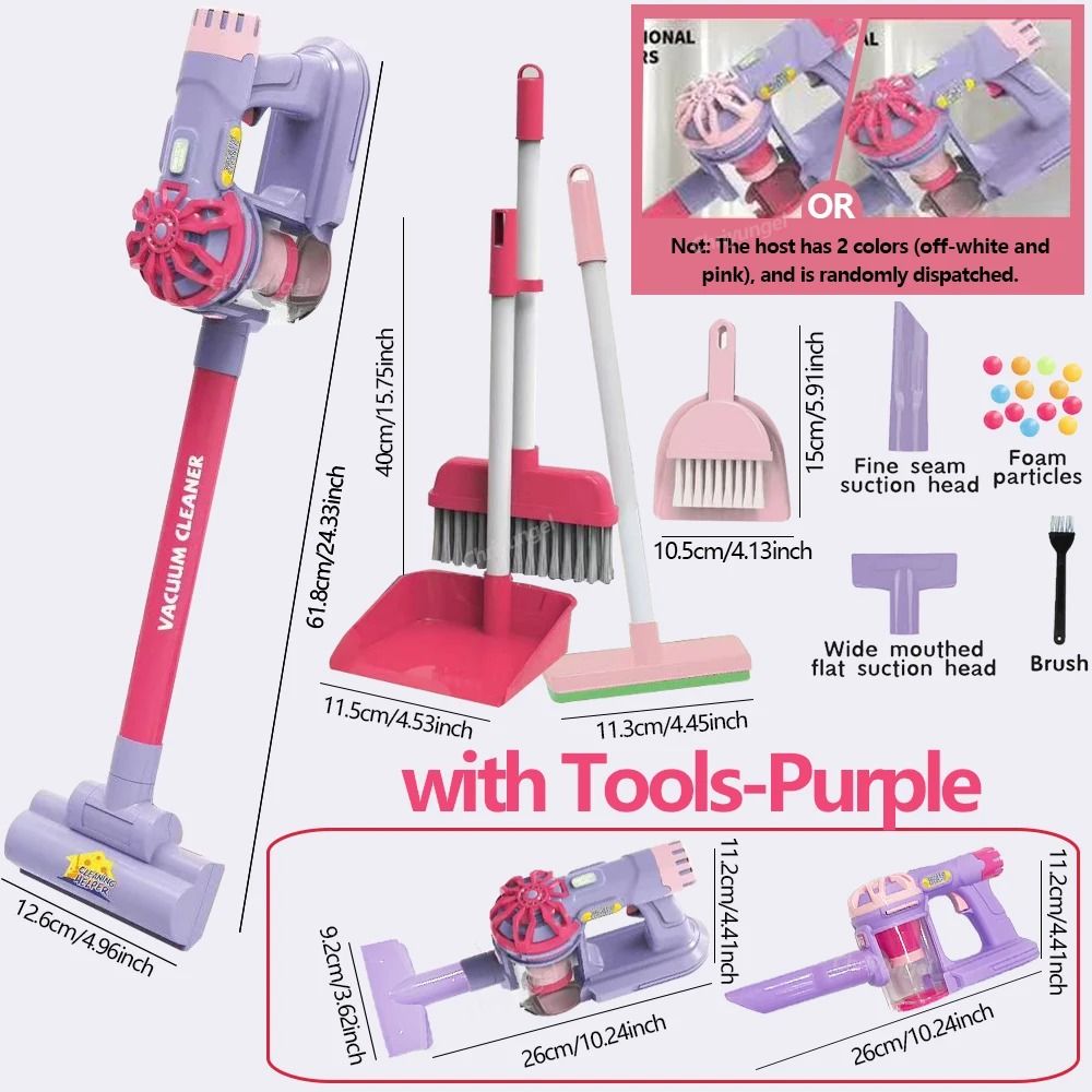Kids Role Play Vacuum Cleaner Cleaning Set Educational Toy For Girls And Boys 13