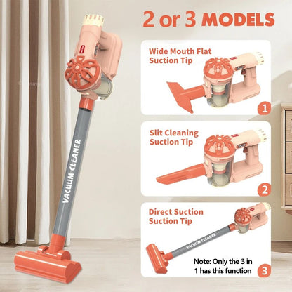 Kids Role Play Vacuum Cleaner Cleaning Set Educational Toy For Girls And Boys 3