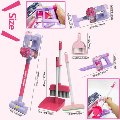 Kids Role Play Vacuum Cleaner Cleaning Set Educational Toy For Girls And Boys 4