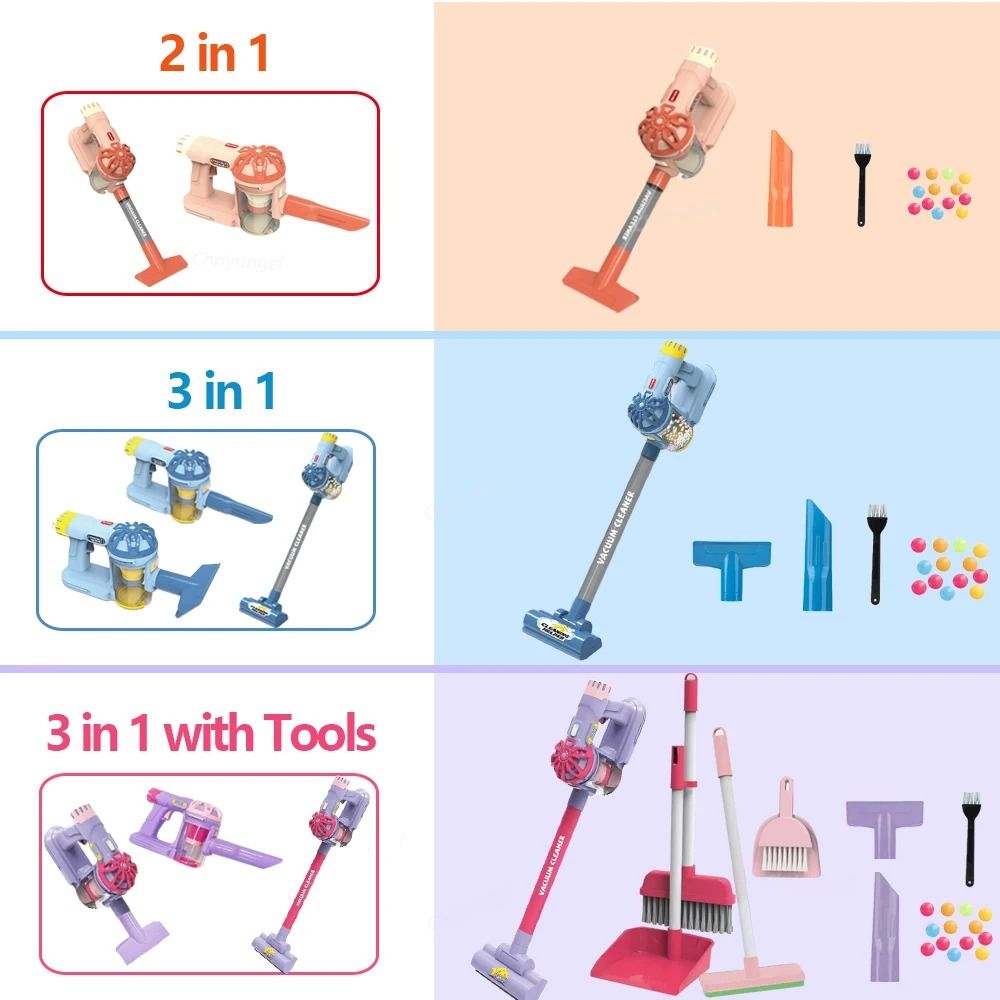 Kids Role Play Vacuum Cleaner Cleaning Set Educational Toy For Girls And Boys 5