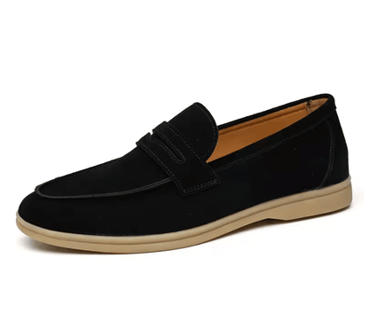 Classic Genuine Leather Mens Loafers Comfortable Suede Driving Shoes 5